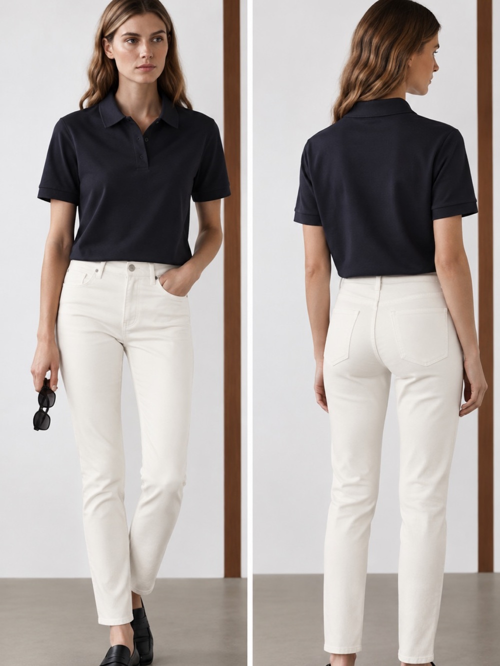 Massimo Dutti NWT white slim fit denim trousers size 4 5060/918